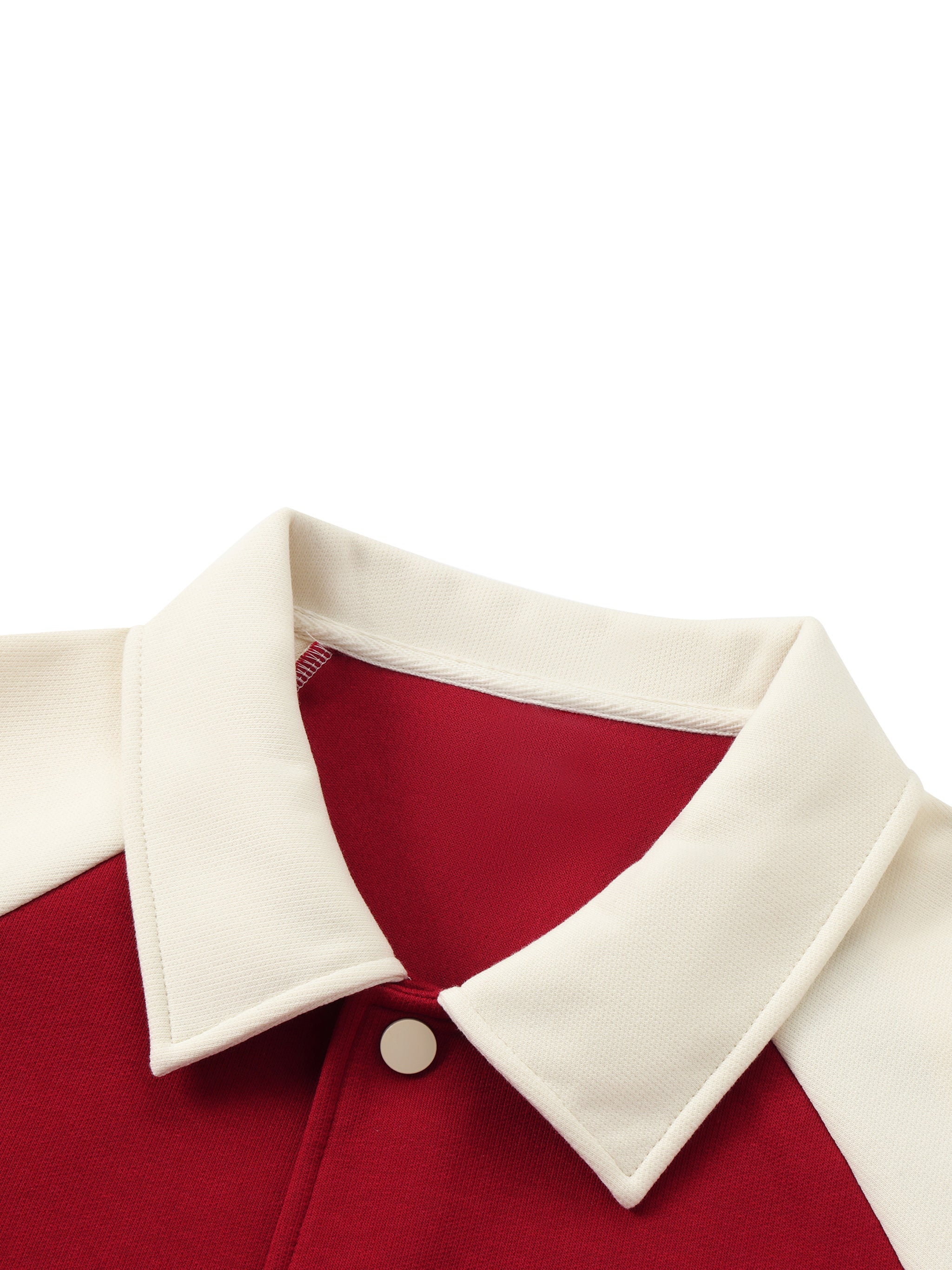 Contrast Raglan Sleeve Baseball  "VISIONARY"Jacket