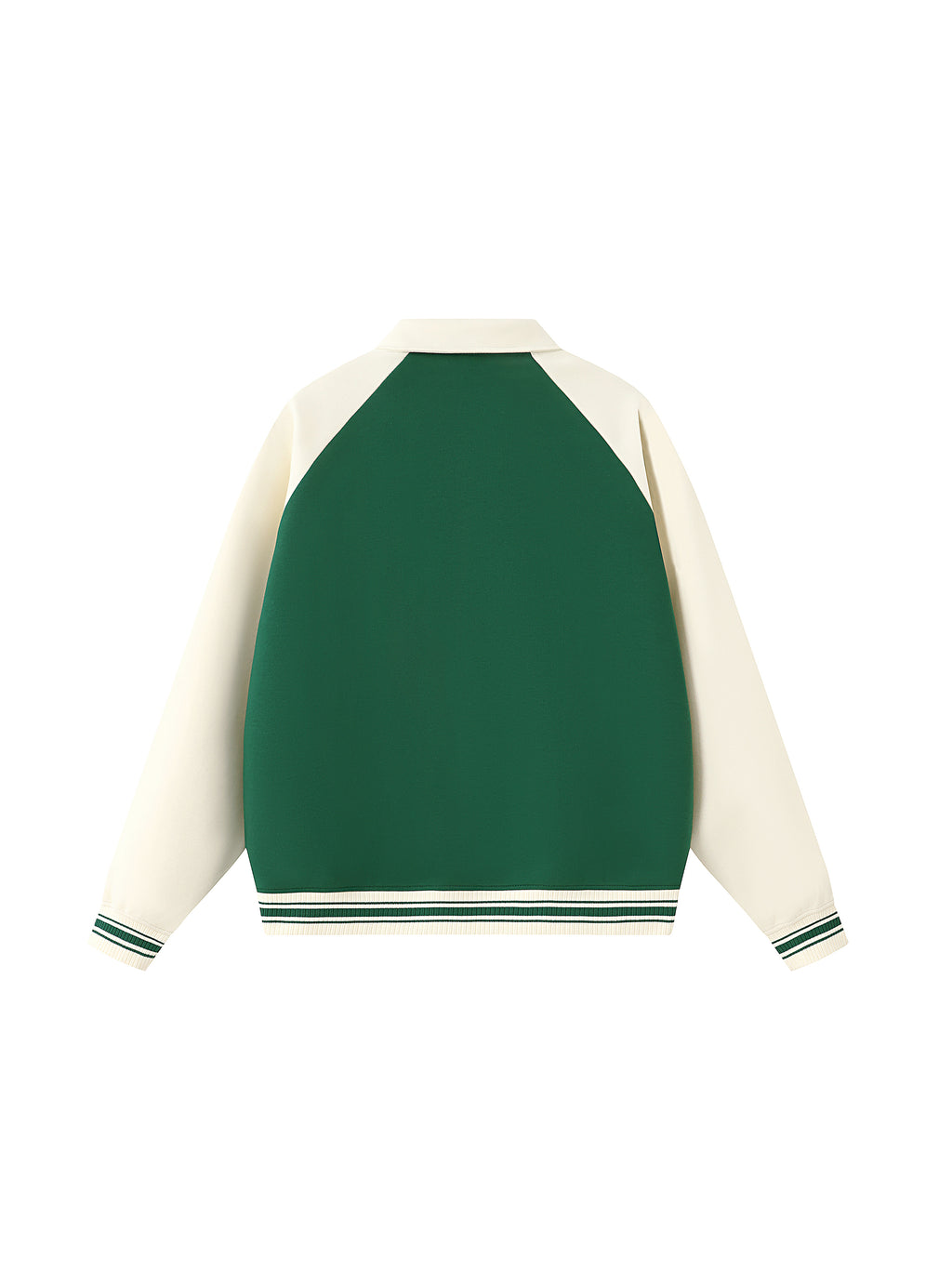 Contrast Raglan Sleeve Baseball  "VISIONARY"Jacket